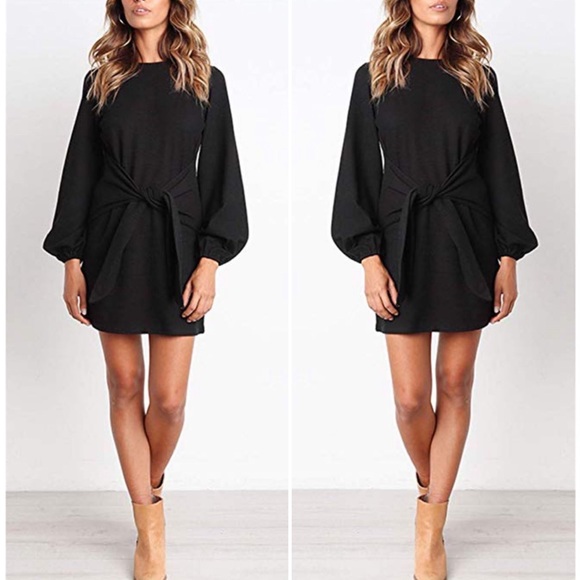 ✦NWT Belted Front Tie Tunic Dress✦ - Picture 4 of 8